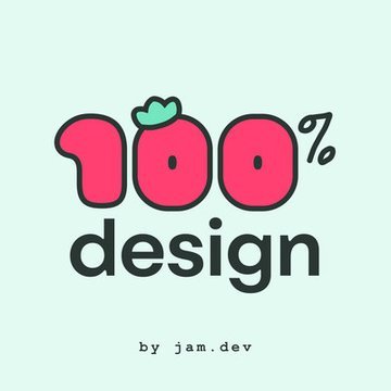 100% Design by jam.dev