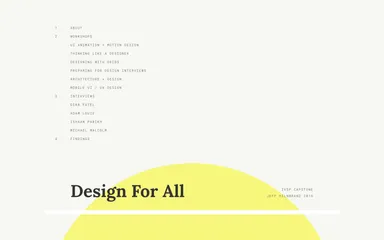 Capstone: Design For All