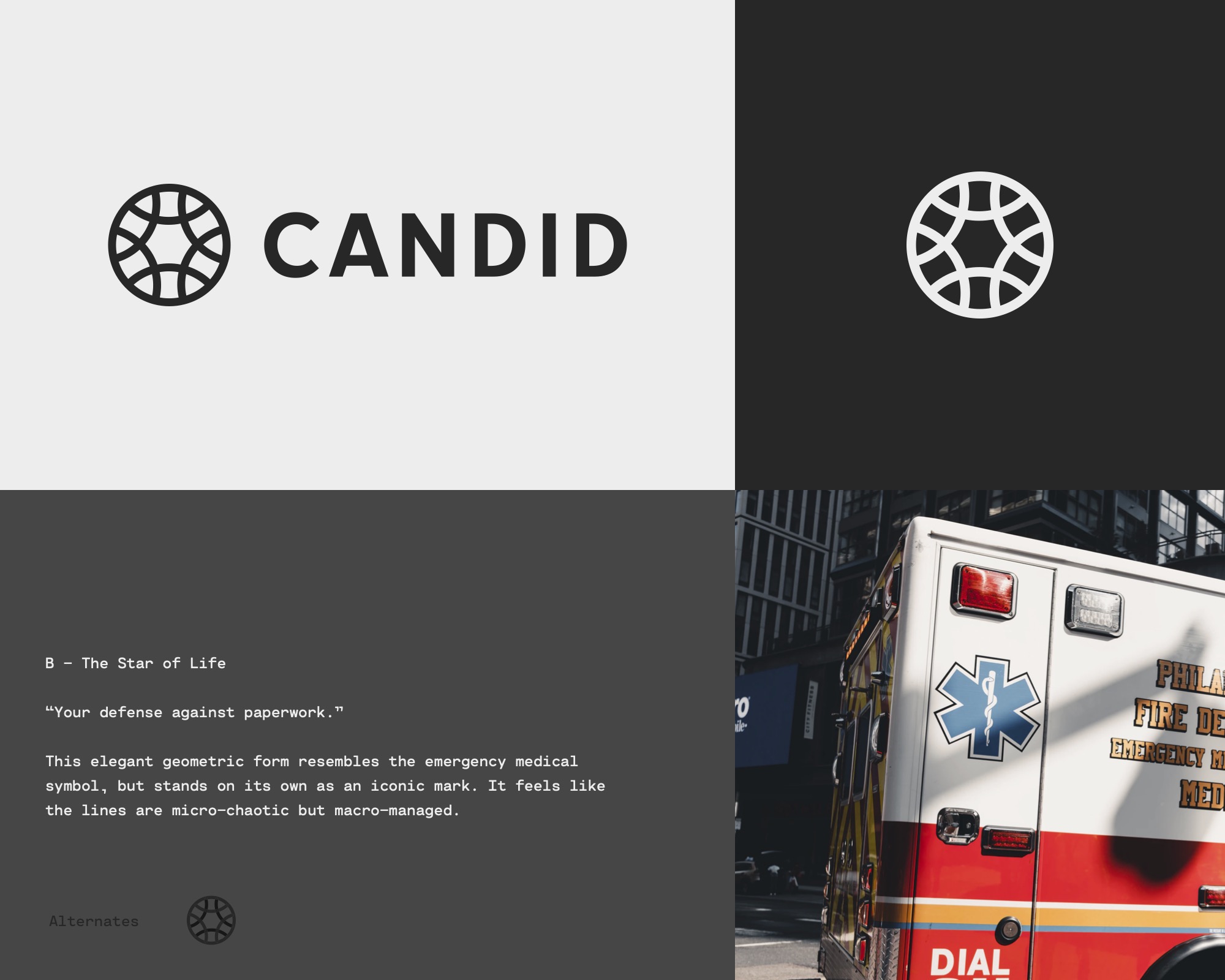 Candid logo presentation