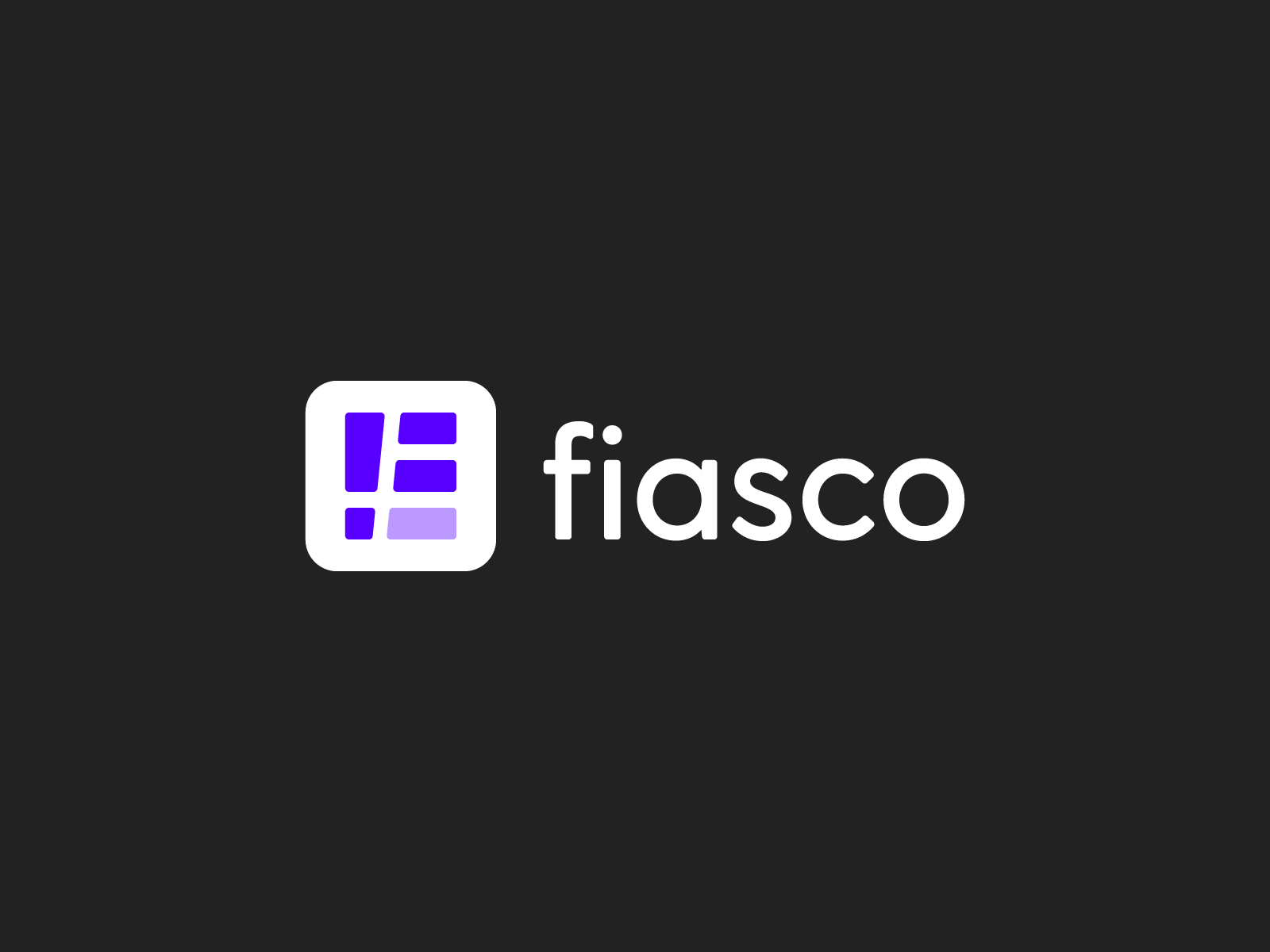 Fiasco mark variant 1 on black
