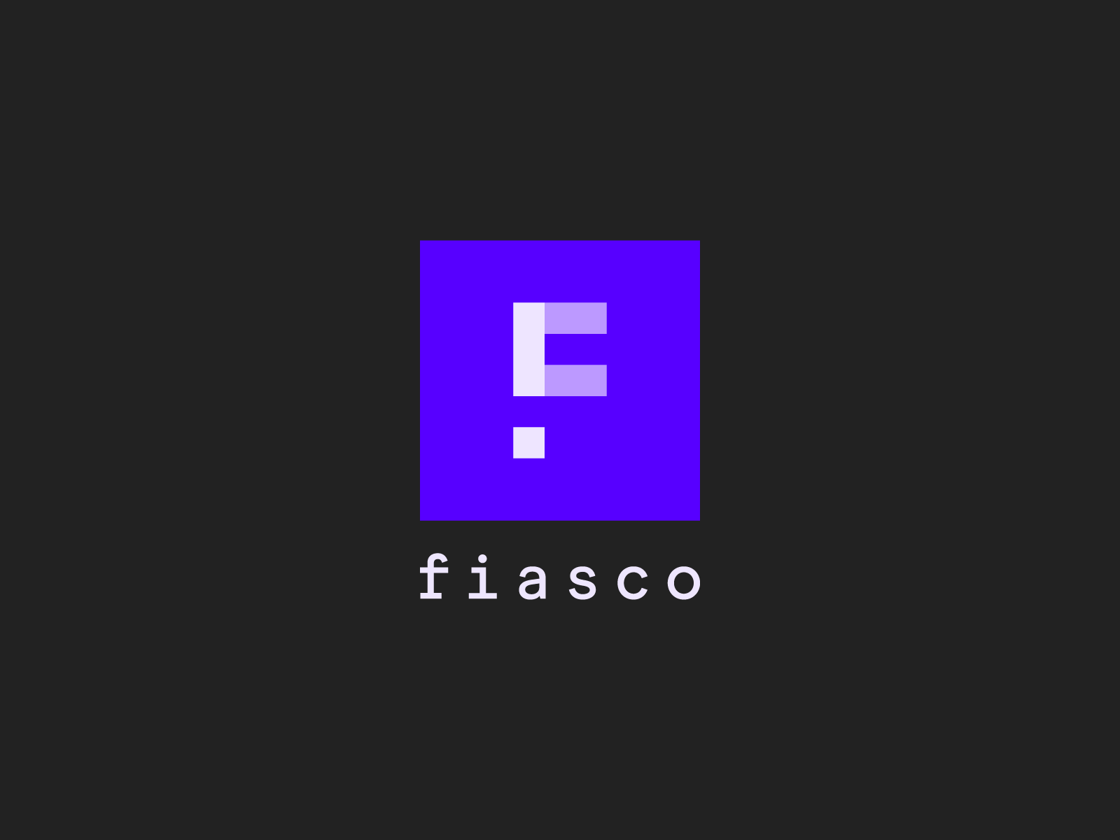 Fiasco mark variant 2 on black