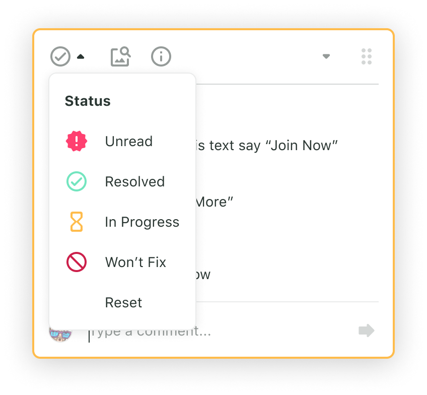 Jam status UI