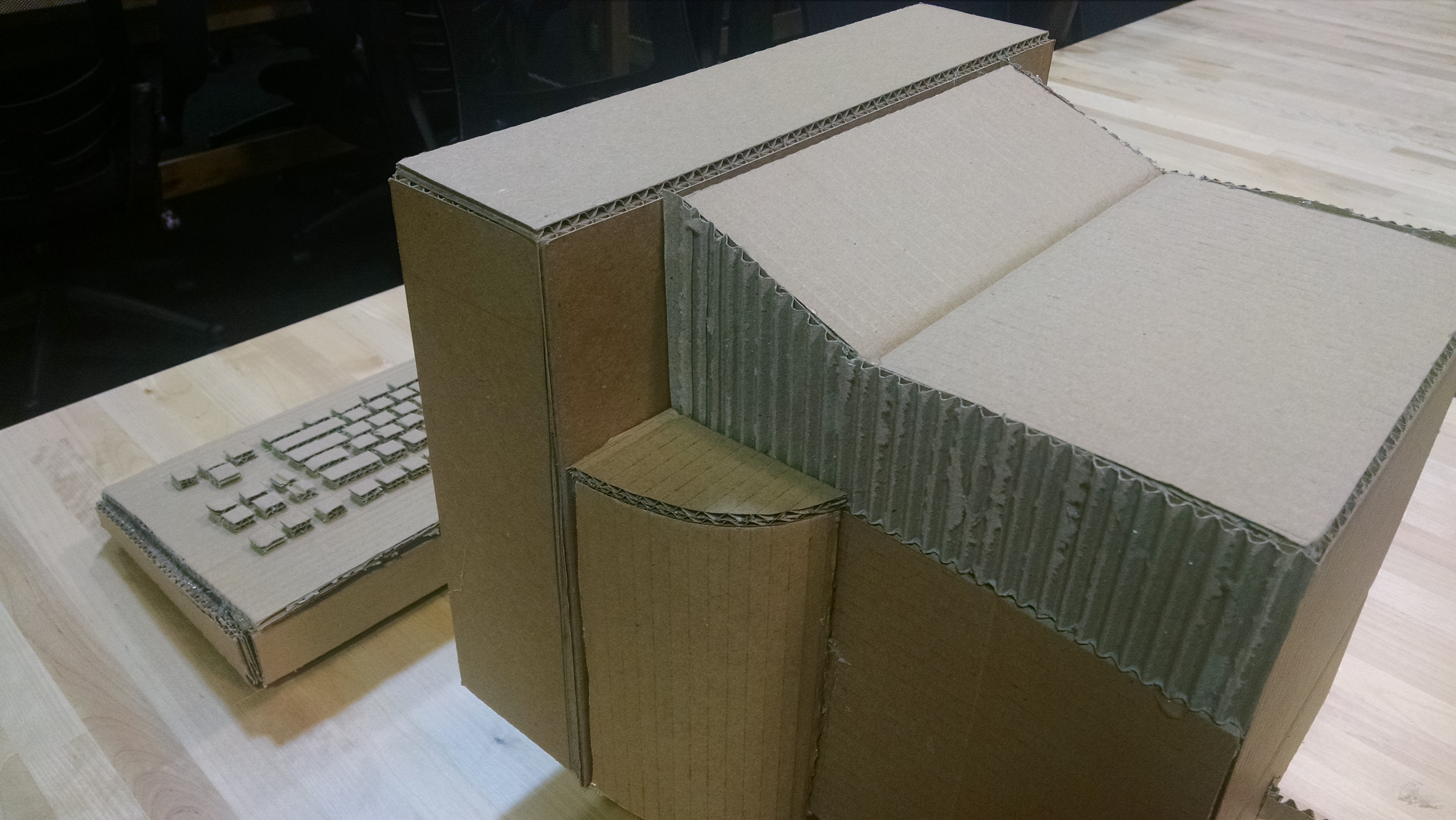 Cardboard sculpture, back
