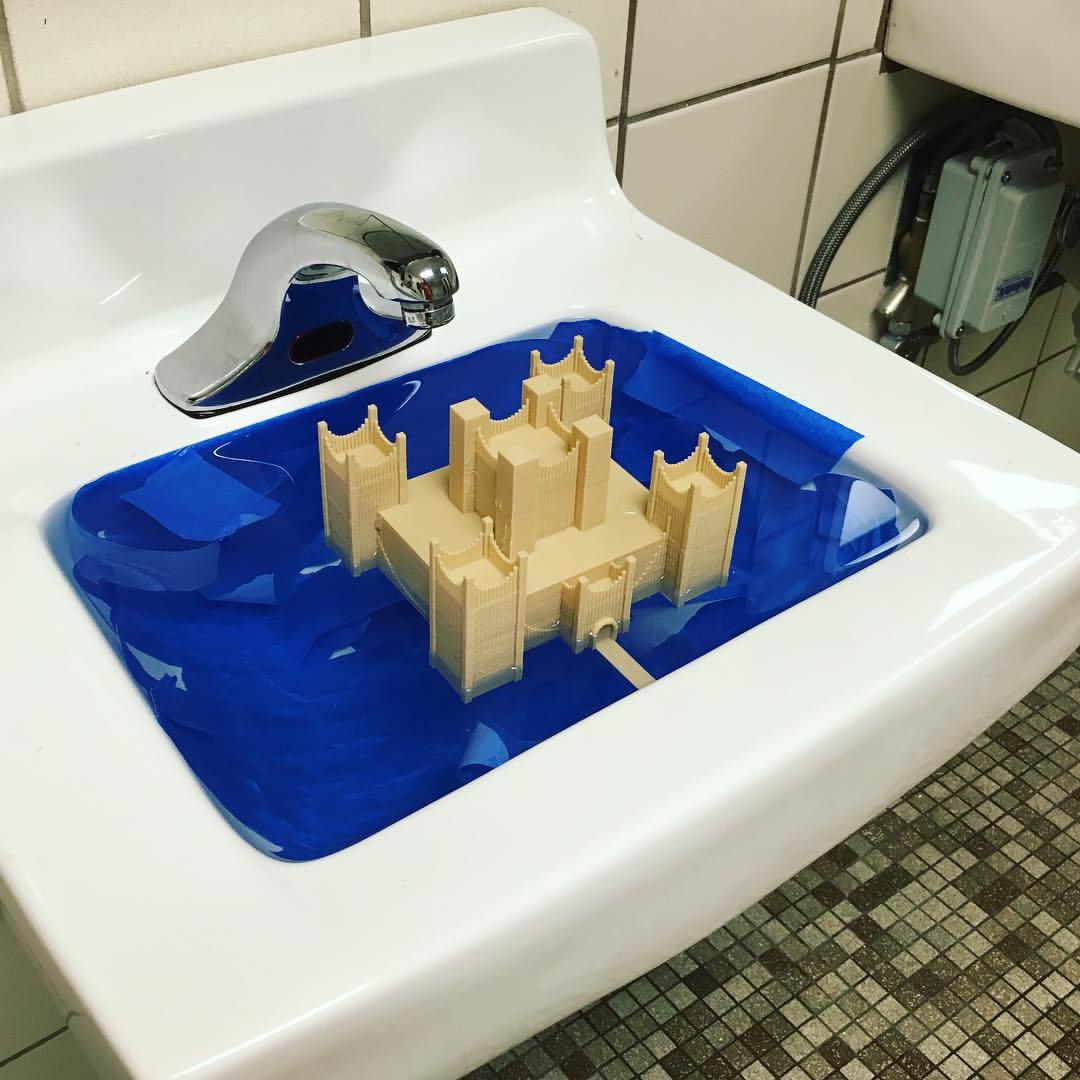 Castle sink sculpture
