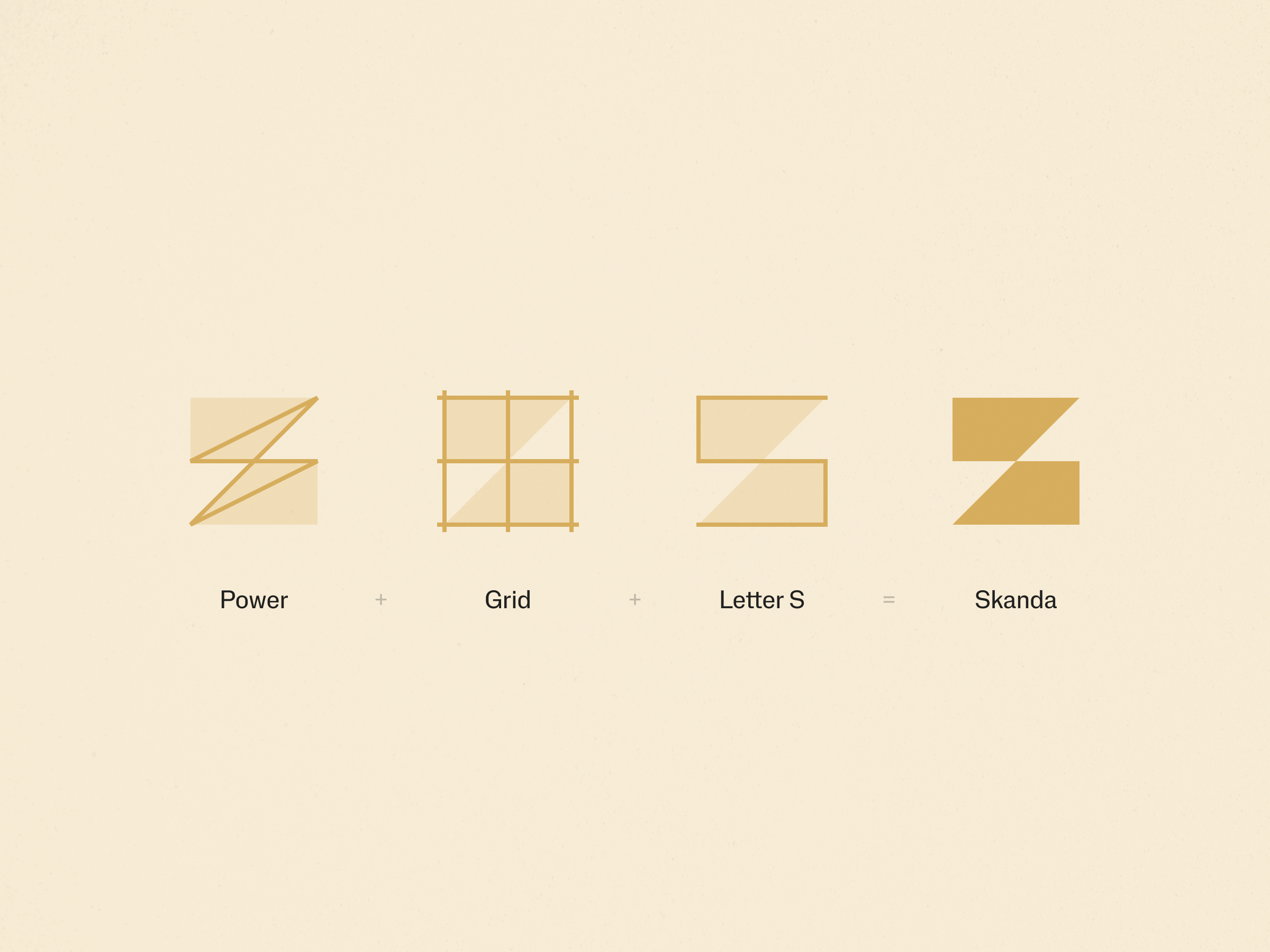Logo construction: Power + Grid + Letter S
