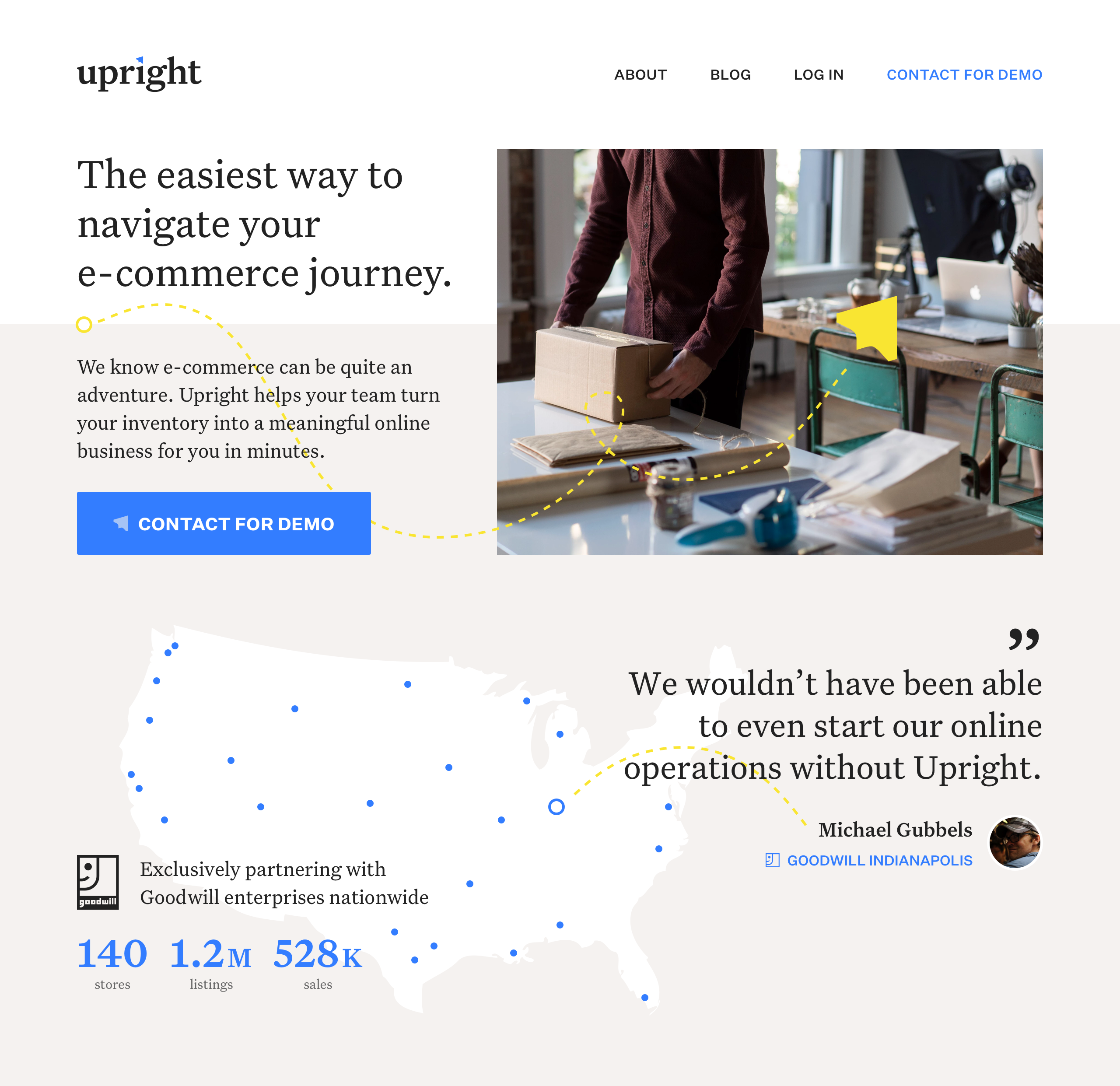 Upright web product